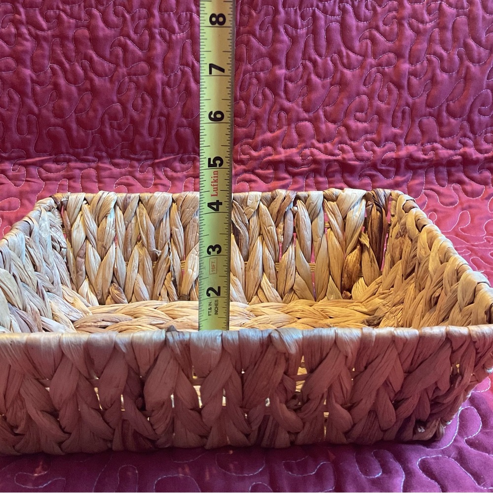 Hyacinth Woven Rectangular Basket - Picture 3 of 5